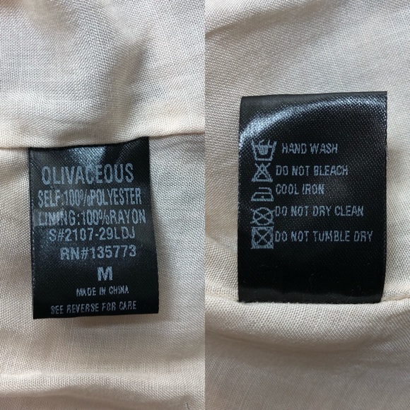 Olivaceous Snakeskin Print Long Sleeve Smoked Tiered Lined Swing Mini Dress M - Picture 12 of 16